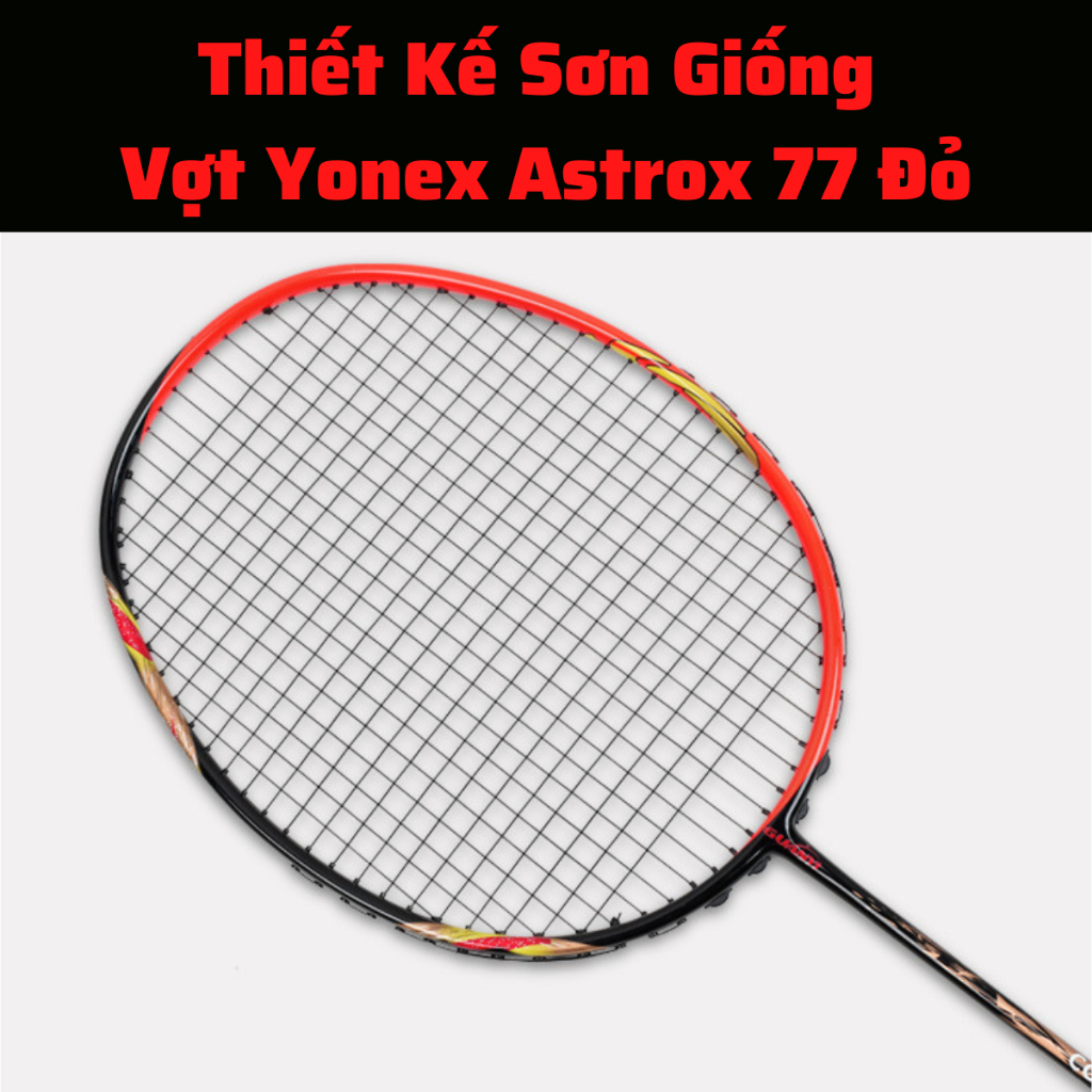 Vợt Cầu Lông Tấn Công Cho Người Mới 100% Sợi Carbon Siêu Bền Nhẹ Chính Hãng Bảo Hành 2 Tháng
