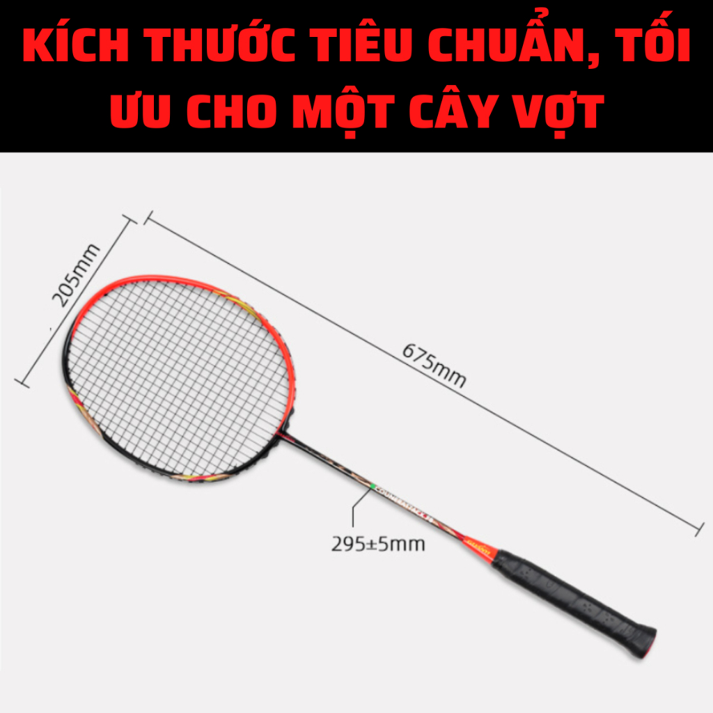 Vợt Cầu Lông Tấn Công Cho Người Mới 100% Sợi Carbon Siêu Bền Nhẹ Chính Hãng Bảo Hành 2 Tháng