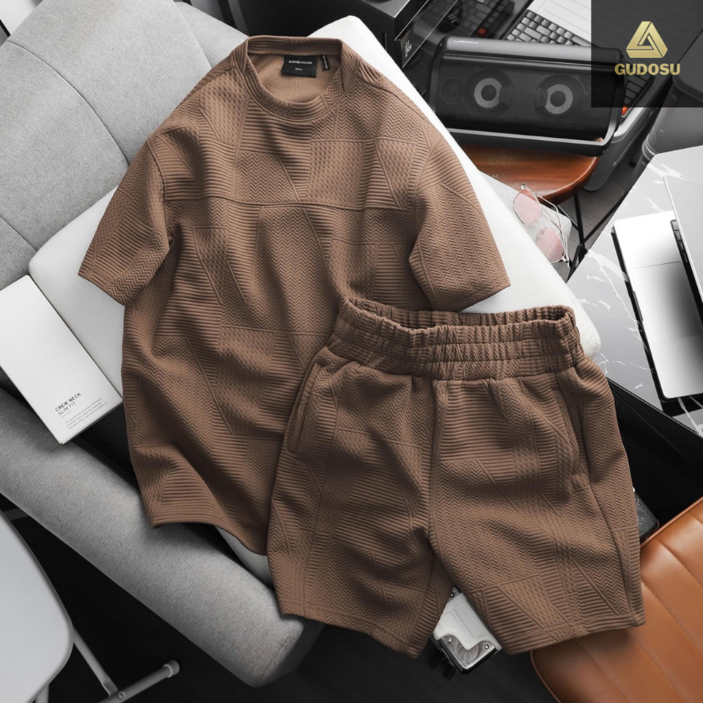 Bộ Thể Thao Nam Chất Cotton Xốp Hàn Vân Nổi Cao Cấp Thoáng Mát Trẻ Trung BTT-10