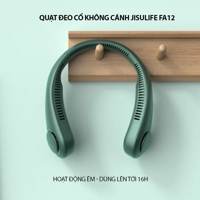 Quạt đeo cổ mini không cánh 3 chế độ gió xạc pin tiện lợi