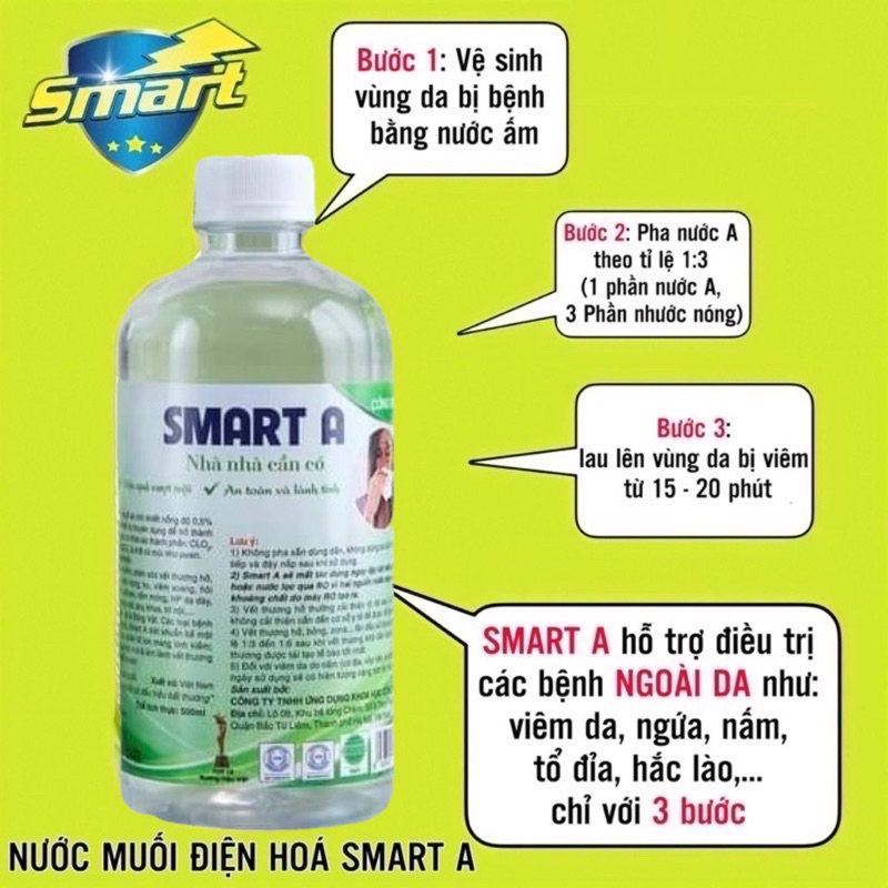 [ Mẫu mới nhất) Dung dịch sát khuẩn Smart Anolyte (Nước A) khử khuẩn tay, bề mặt an toàn từ thiên nhiên