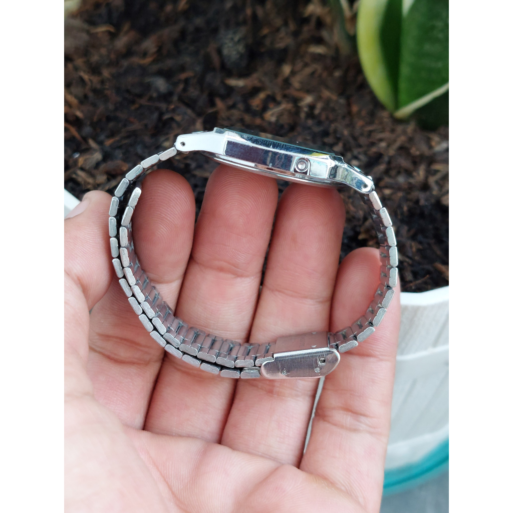 Đồng hồ nam Alba điện tử mặt đen chạy pin hàng Si