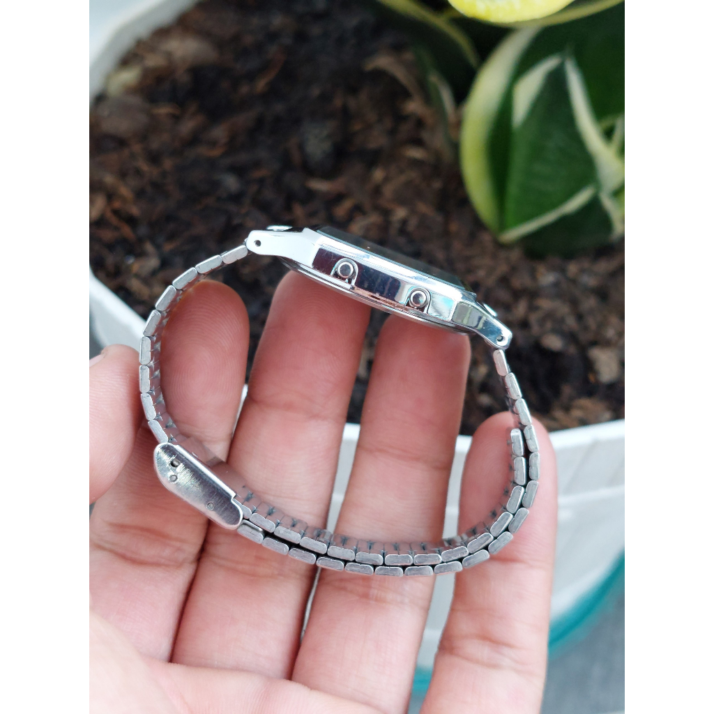 Đồng hồ nam Alba điện tử mặt đen chạy pin hàng Si