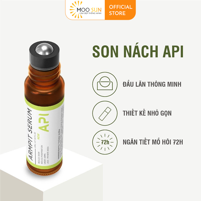 Serum khử mùi hôi nách API Mee Natural, Thanh lăn làm trắng nách, ngăn tiết mồ hôi 6ml