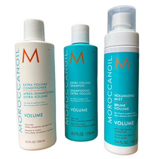 Combo gội xả tăng phồng Moroccanoil 250mlx2 + Xịt nâng phồng chân tóc Volumizing Mist 160ml