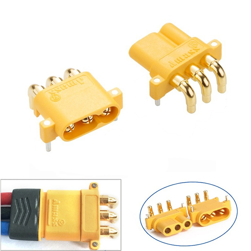 - Jack cắm MR30PW ba chấu chất lượng cao Amass hàn vào mạch kết nối Motor | PDB | ESC ba chân tiếp xúc