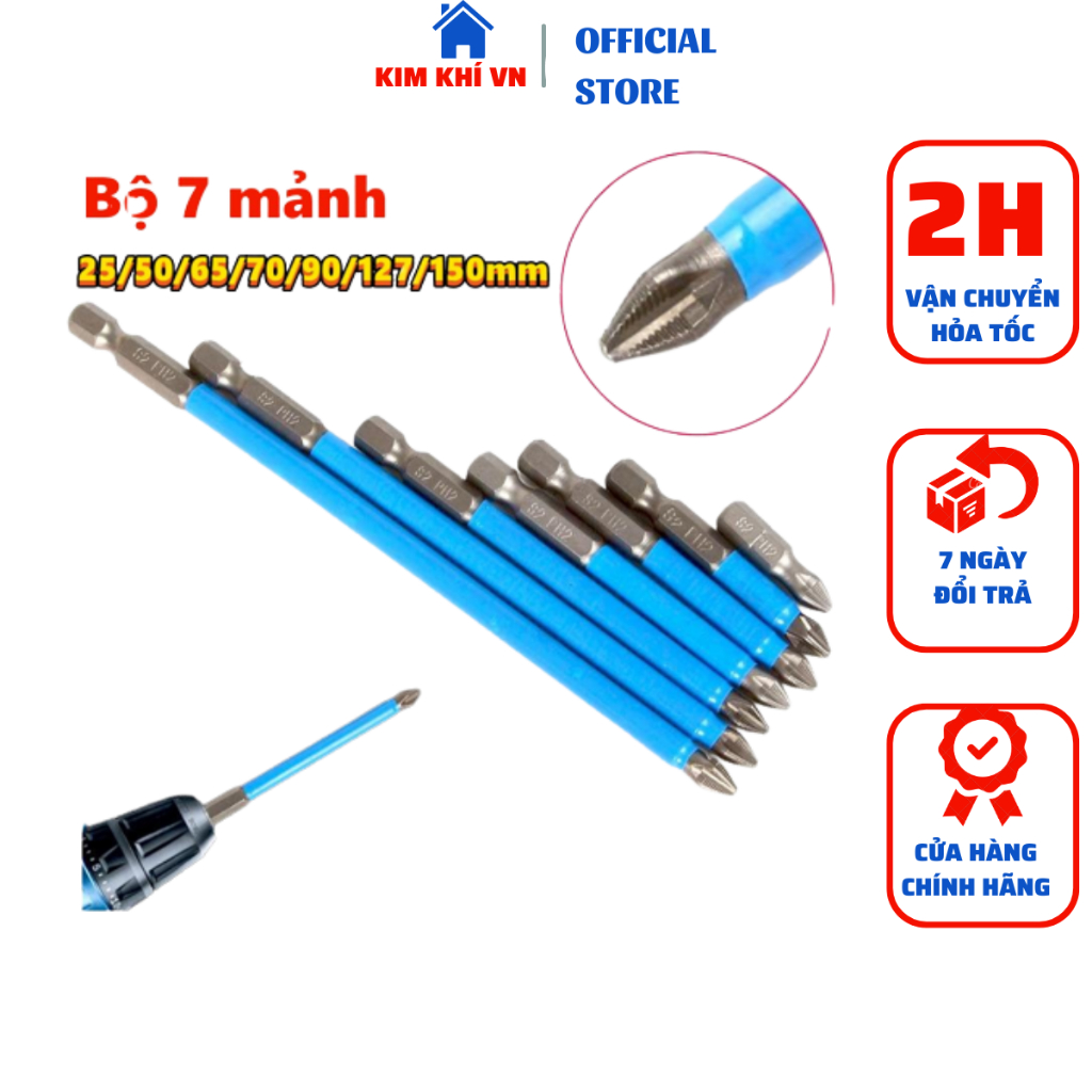 Mũi Bắn Vít Chống Trơn Trượt 50/90/150mm PH2. Mũi Bắn Vít Đầu Tuốc Nơ Vít