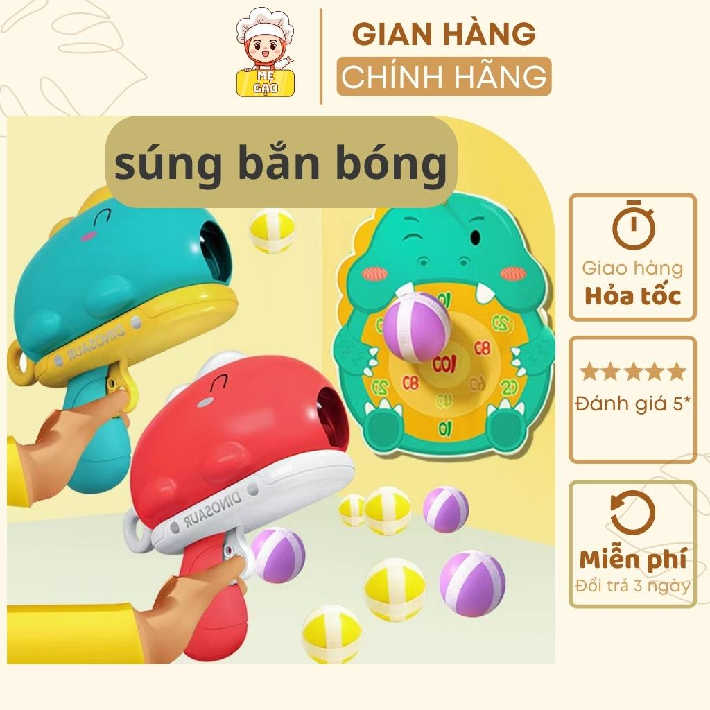 Súng bắn bóng khủng long kèm bảng tính điểm cho bé chất liệu nhựa ABS cao cấp an toàn bền màu - MẸ GẠO