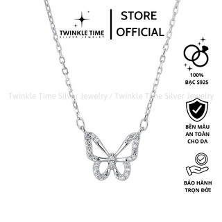 Dây chuyền bạc nữ Twinkle Time cao cấp vòng cổ bạc mặt hồ điệp xinh xắn Butterfly TT026 thu hút mọi ánh nhìn