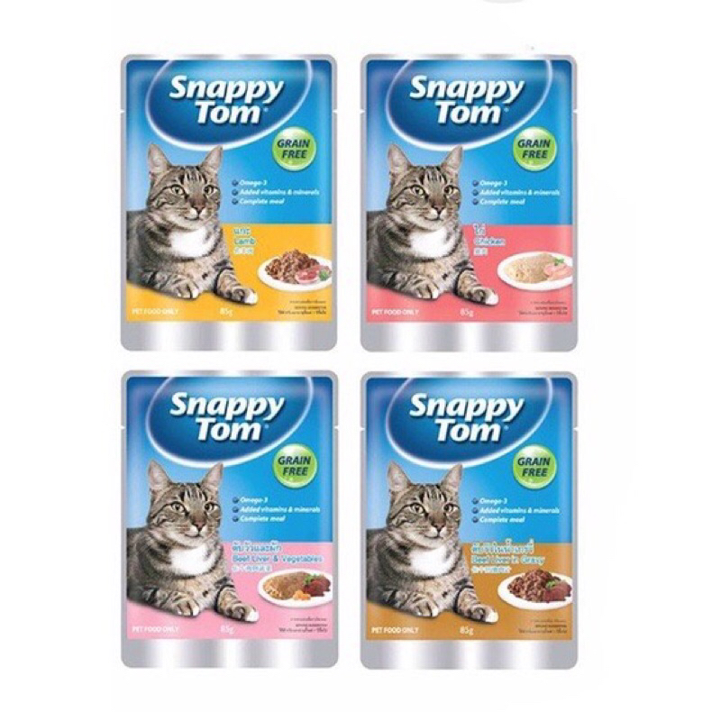 Thức Ăn Pate SNAPPY TOM Cho Mèo Lớn Dạng Gói 85g
