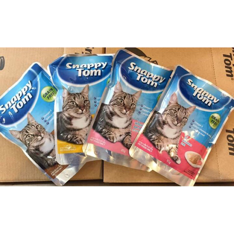 Thức Ăn Pate SNAPPY TOM Cho Mèo Lớn Dạng Gói 85g