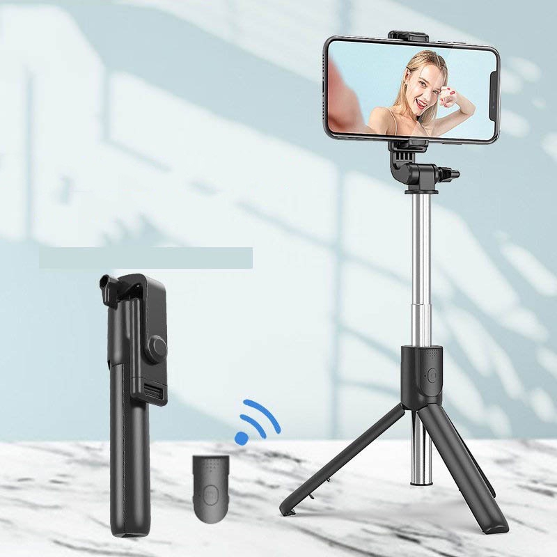 Gậy chụp ảnh tự sướng 3 chân bluetooth có đèn led, gậy chụp hình selfie  quay video đa năng điều khiển từ xa B11s và B11