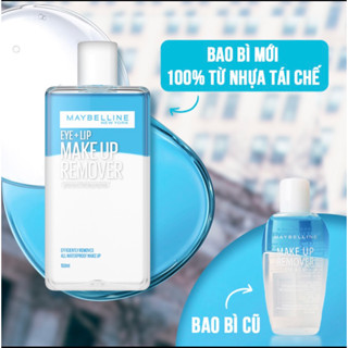 Nước Tẩy Trang Mắt và Môi Chuyên Dụng 2 lớp Maybelline New York Eye & Lip Makeup Remover 150ml - Mỹ Chính Hãng
