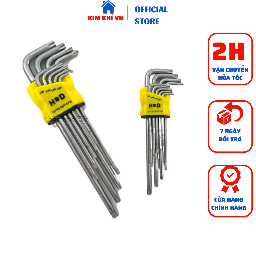 Bộ Hoa Thị Đa Năng 9 Chi Tiết Chất Liệu Thép CVR Siêu Cứng, Thương Hiệu HD
