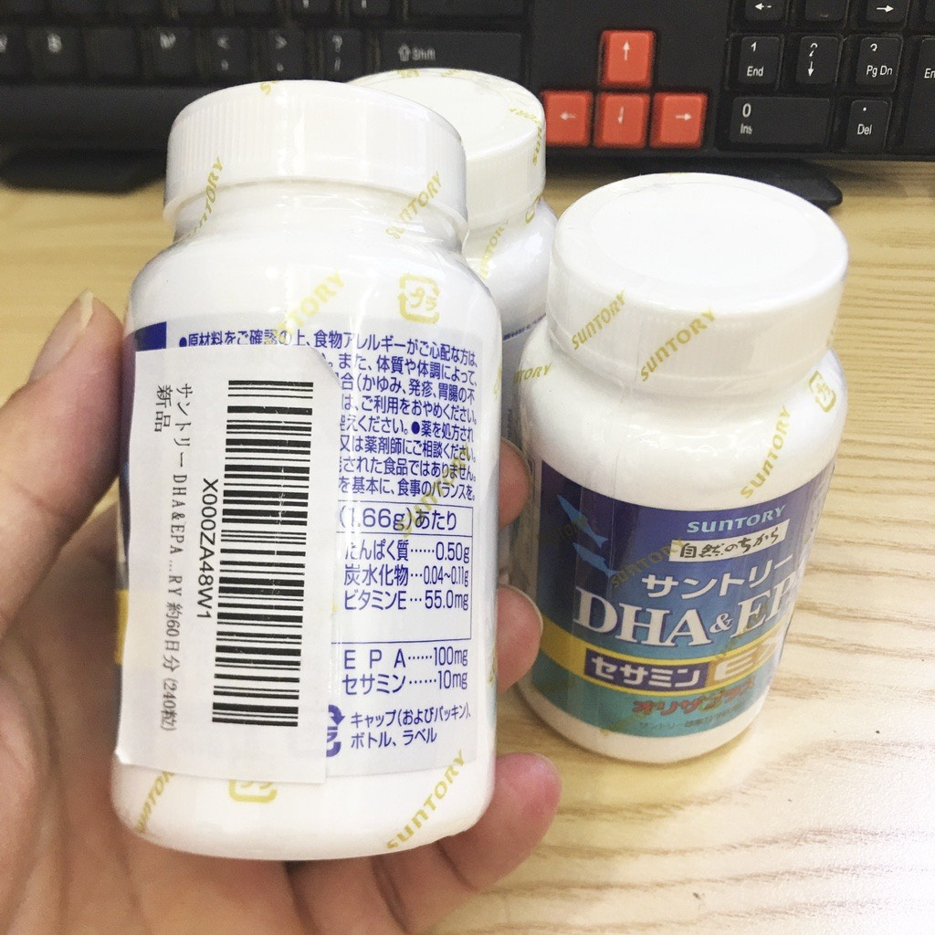 Dầu cá Suntory DHA & EPA + Sesamin EX 240 viên Nhật Bản