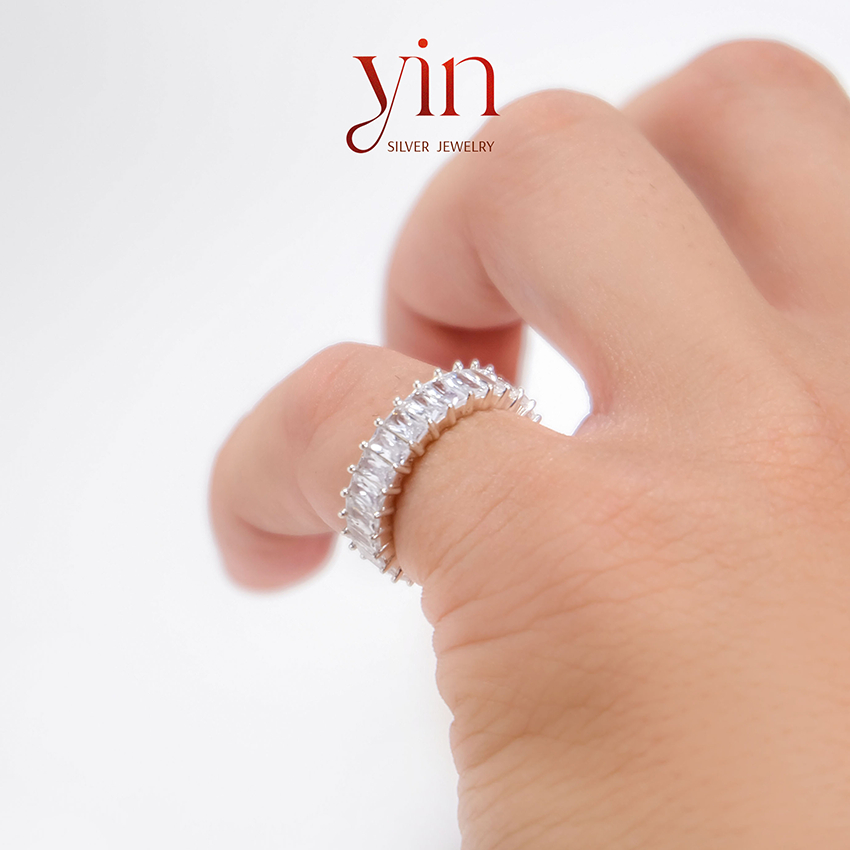 Nhẫn Gai Full Đá - Bạc 925