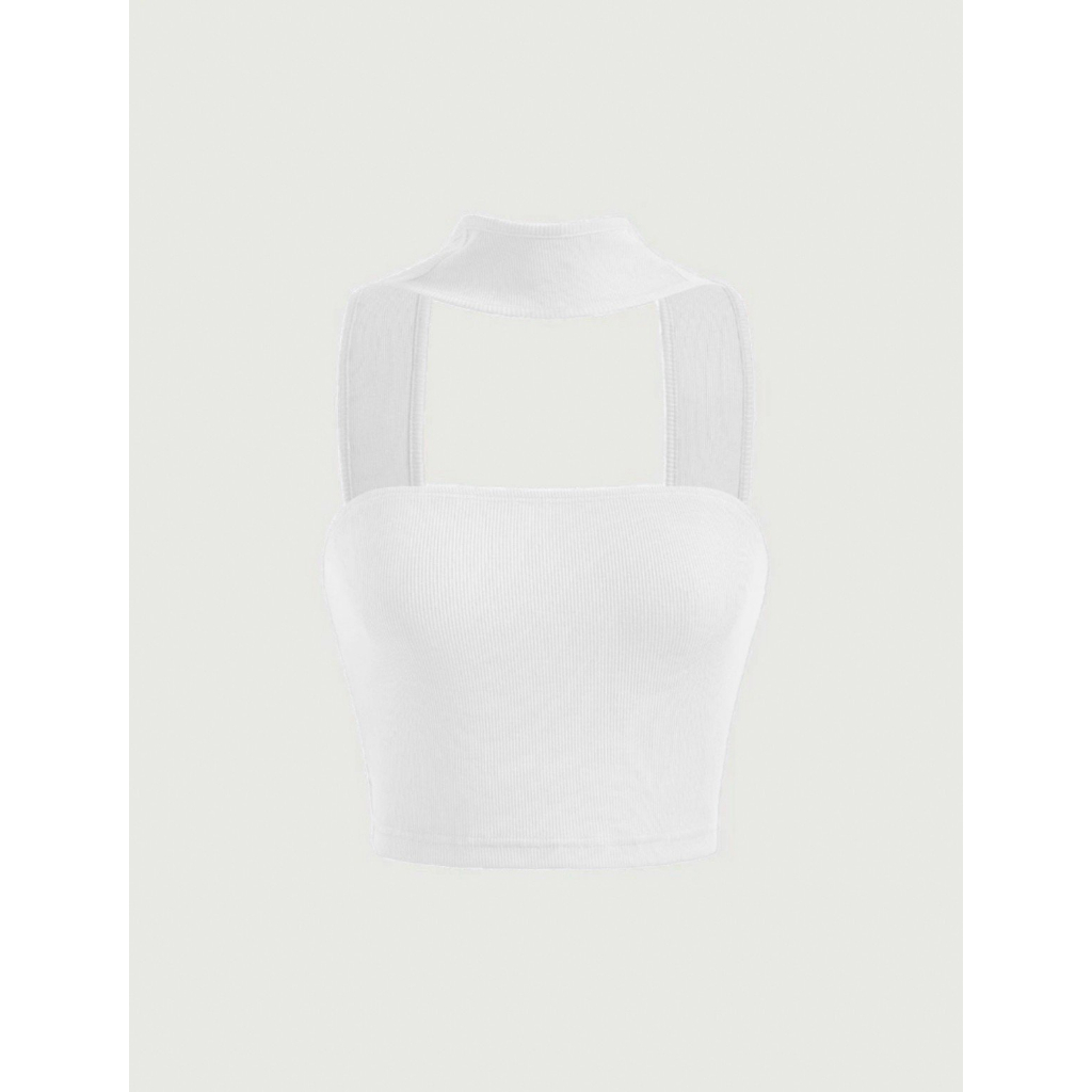 Áo quây dây cổ chocker JUNE.SG Áo croptop quây ngang Áo quây không mút ngực ôm body D022
