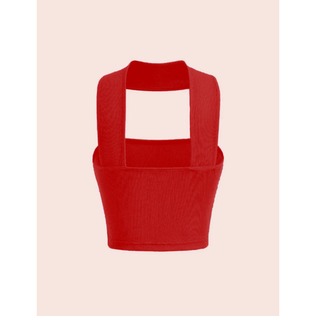 Áo quây dây cổ chocker JUNE.SG Áo croptop quây ngang Áo quây không mút ngực ôm body D022