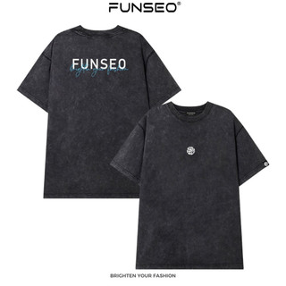 Áo thun nam nữ unisex funseo basic tee, áo phông oversize form rộng cotton wash ts12