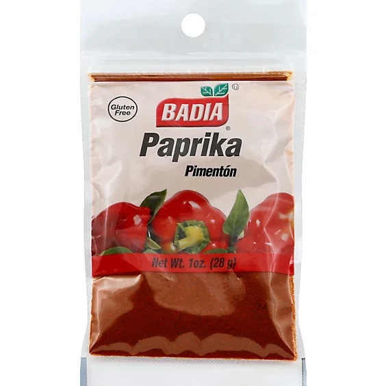 Bột Ớt Paprika Badia Paprika, Free Gluten, Gói 28g (1 Oz.)