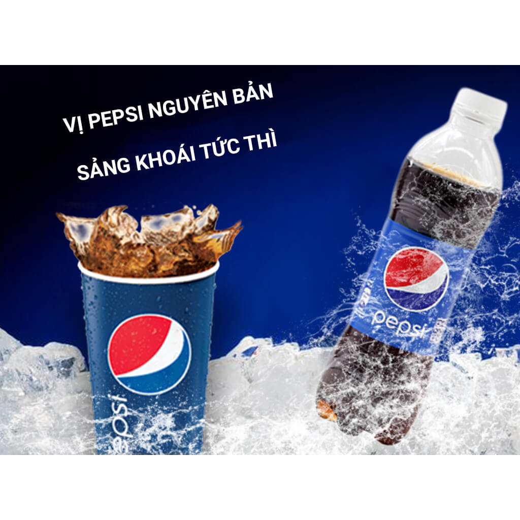 Thùng 24 chai nước ngọt Pepsi 390ml