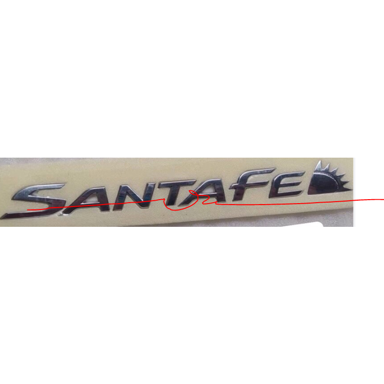(Sỉ - Lẻ) Chữ nổi Santafe được dán phía sau xe Hyundai Santafe đời mới