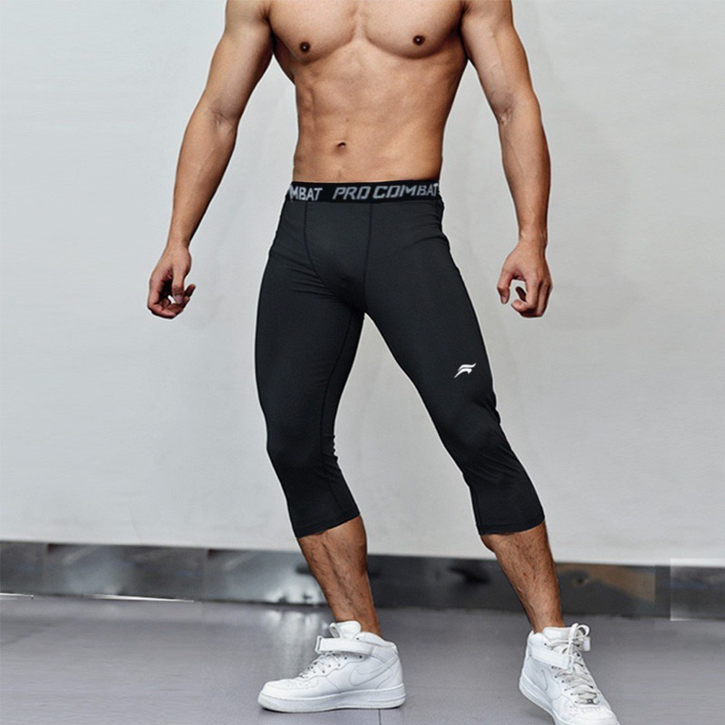 Quần legging đen tập gym thể thao cho nam giới giữ nhiệt thoáng khí DAPPERMAN