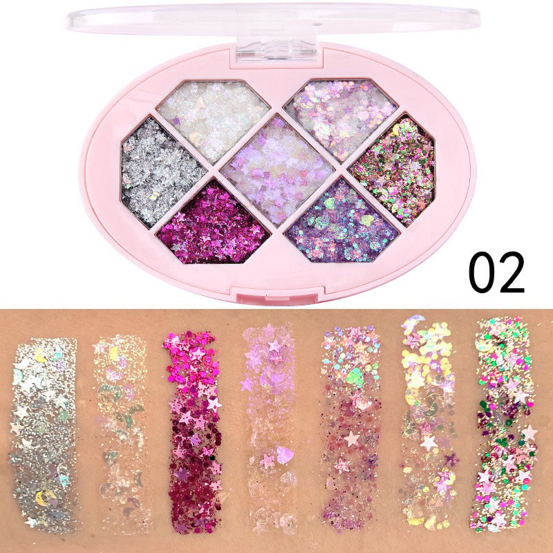 Set nhũ gel 7 màu make up |Phụ kiện Rave - Phụ kiện EDM - Music festival - Lễ hội âm nhạc