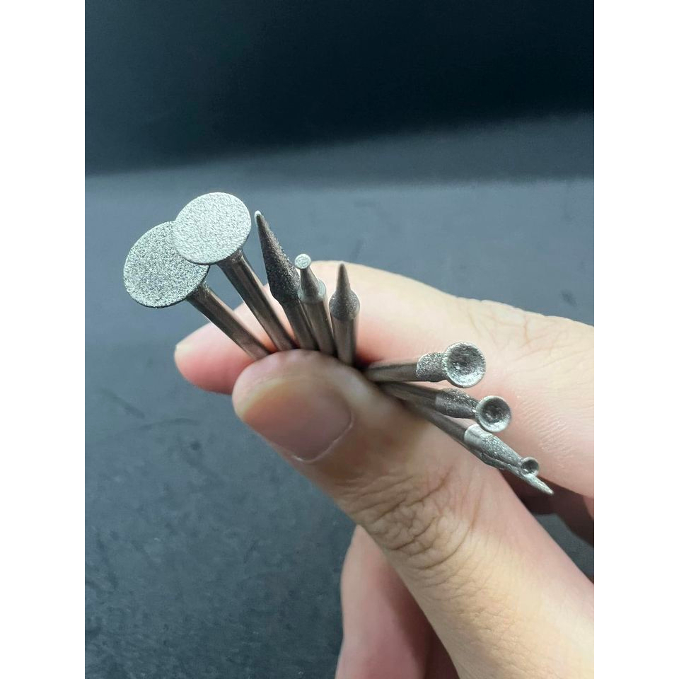 Bộ 9 đầu cắt, trà, mài,... lắp máy quấn keo