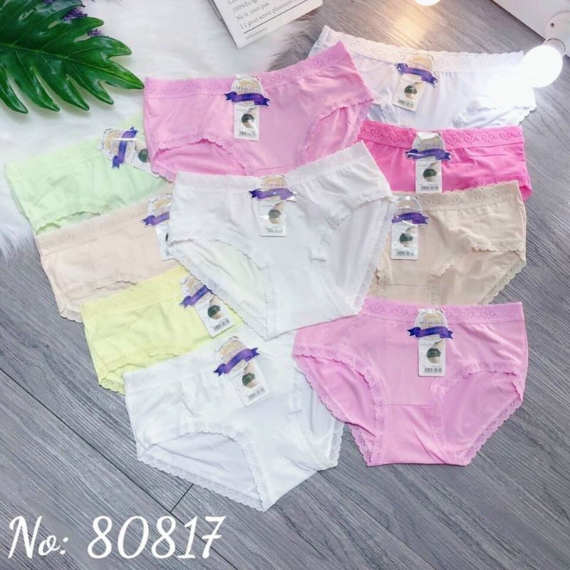 Set 10 quần cotton viền trơn 5886