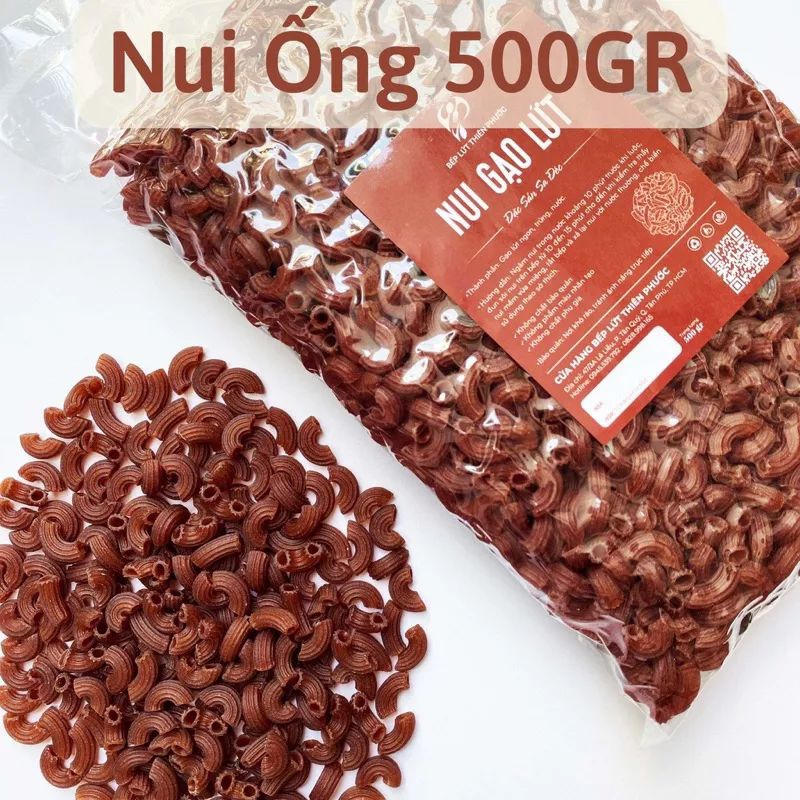 nui ống gạo lứt 0.5kg thơm ngon