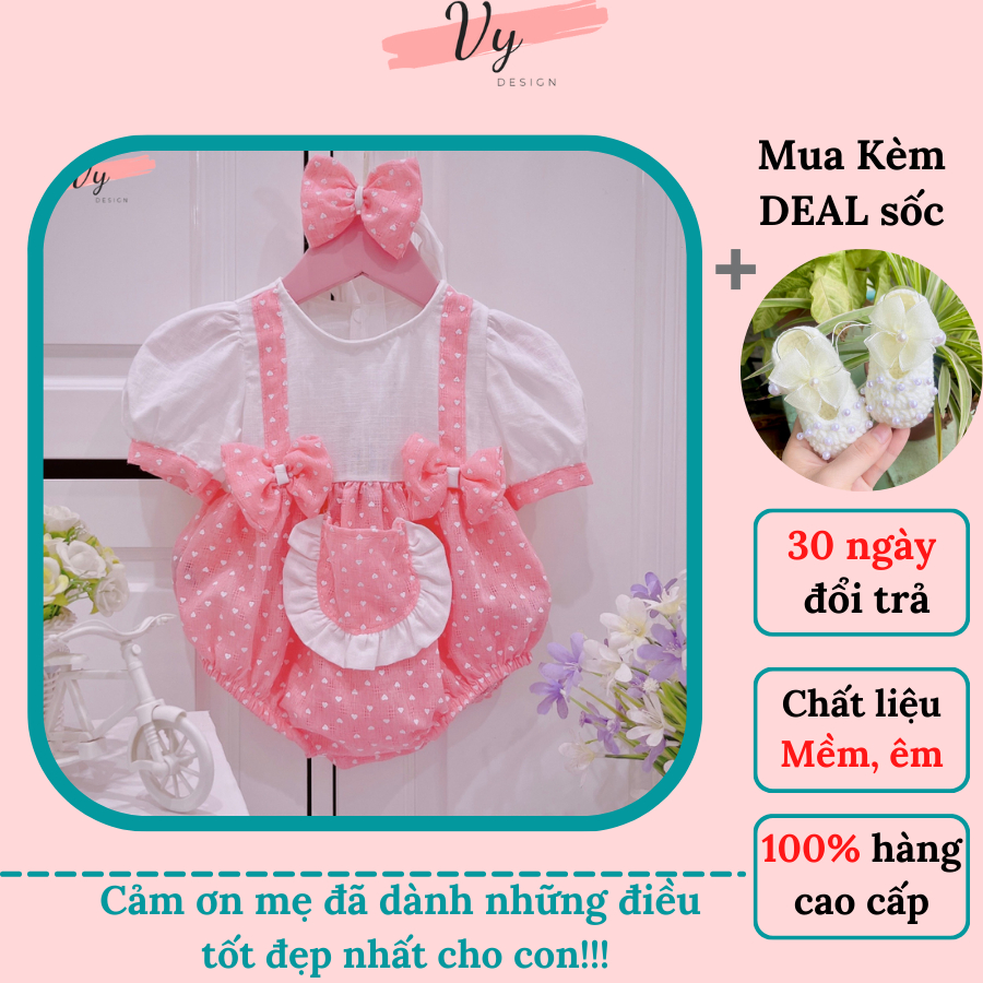 Váy Bé Gái VY DESIGN. Body Bé Thiết Kế Cao Cấp, Kèm Phụ Kiện, Body Váy Cho Bé, Đầm Đầy Tháng, Đầm Sơ Sinh, Body Váy