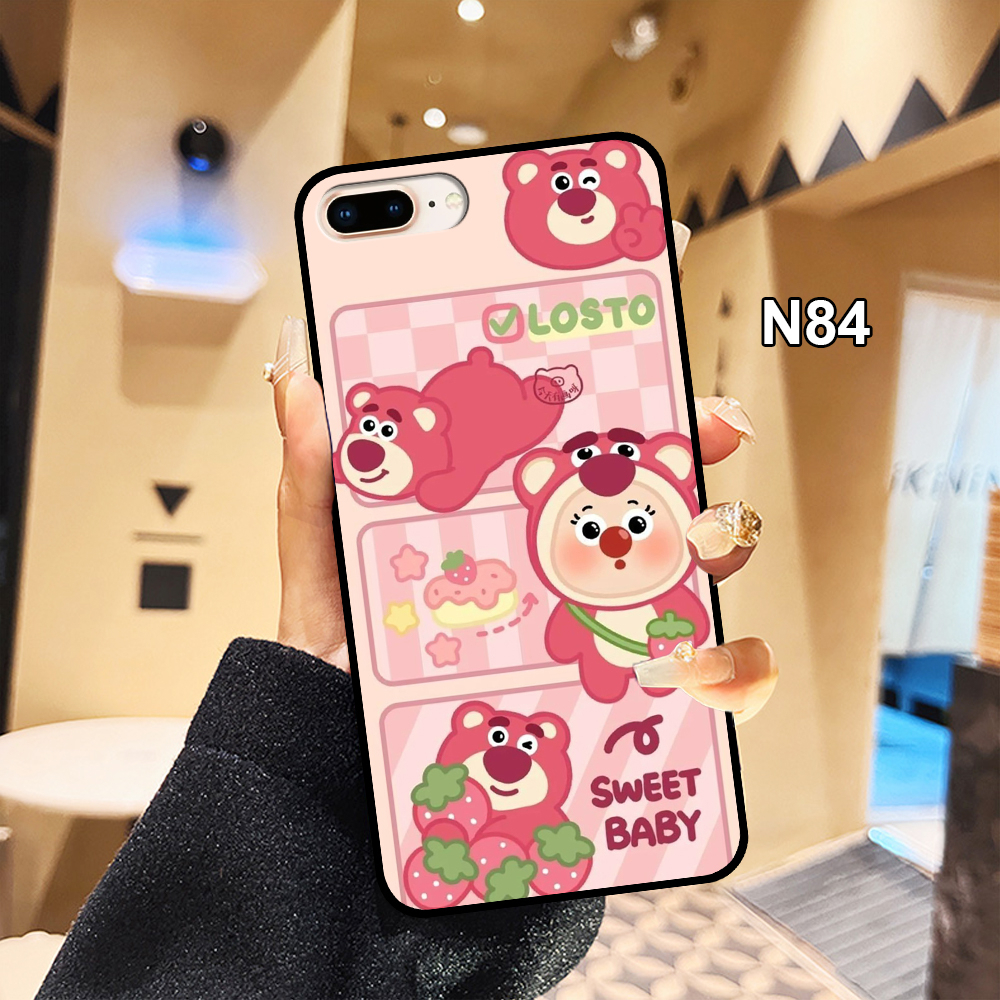 Ốp Lưng Điện Thoại Iphone 5/6/6s/6 Plus - Iphone 7/8/7 Plus/8 Plus In Hình Gấu Dâu Lotso -Trend- CASE88.