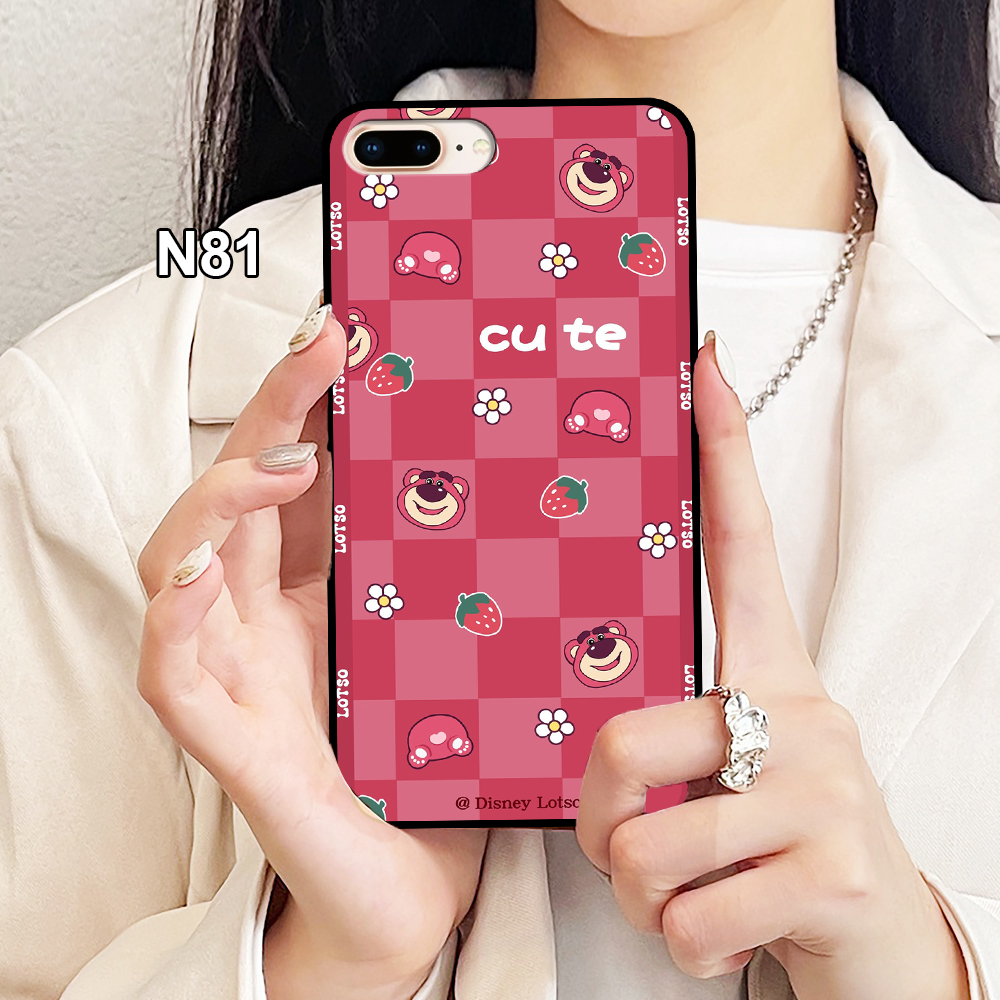Ốp Lưng Điện Thoại Iphone 5/6/6s/6 Plus - Iphone 7/8/7 Plus/8 Plus In Hình Gấu Dâu Lotso -Trend- CASE88.