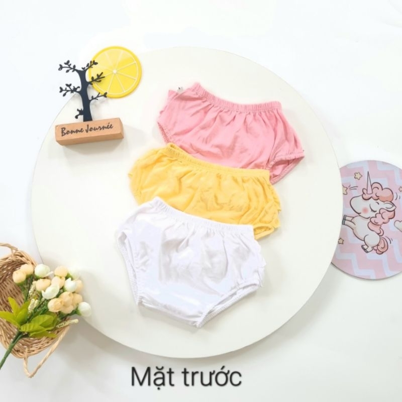 Set 3 quần chip trơn cho bé gái  size 4-10kg