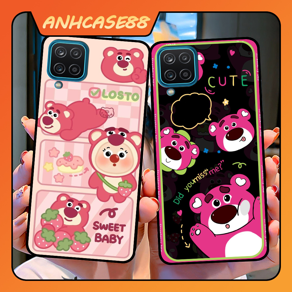 Ốp Lưng Điện Thoại SamSung A12 - M12 - A22 4G - A22 5G In Hình Gấu Dâu Lotso -Trend- CASE88.