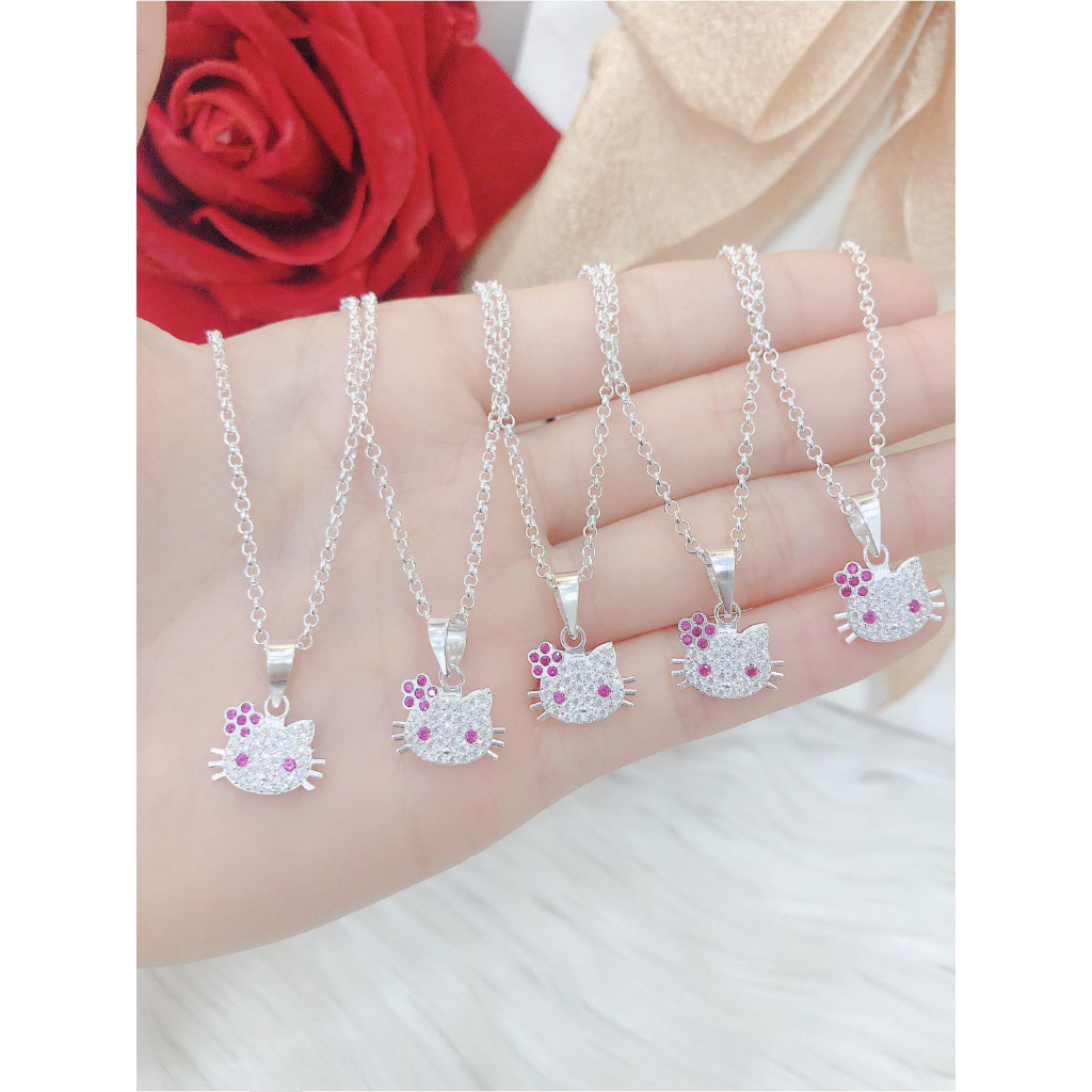 dây chuyền mặt mèo trẻ em_ bạc kim hưng