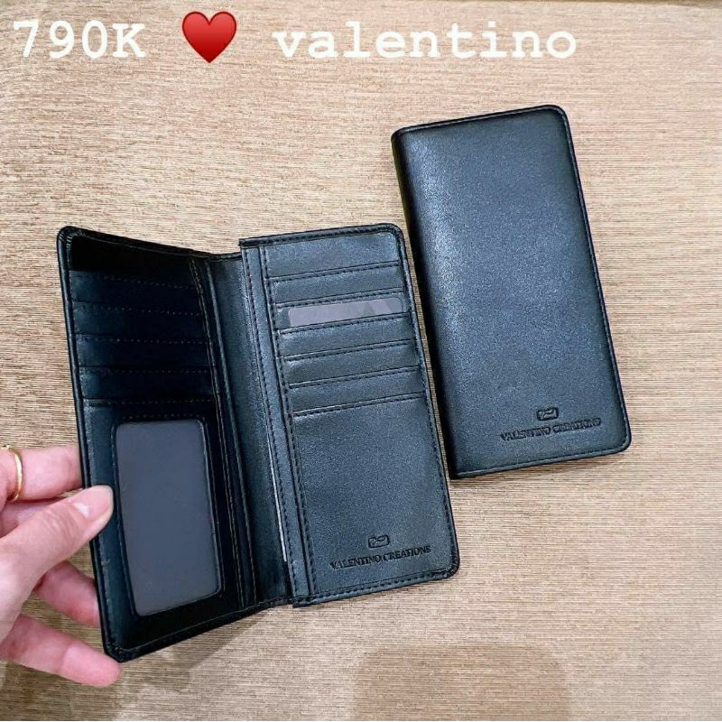 Ví gập đứng ví dài da mềm Valentino Creations