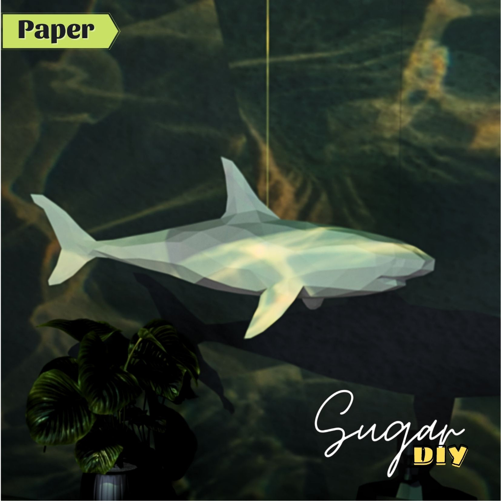 Mô hình giấy _ Cá mập size to