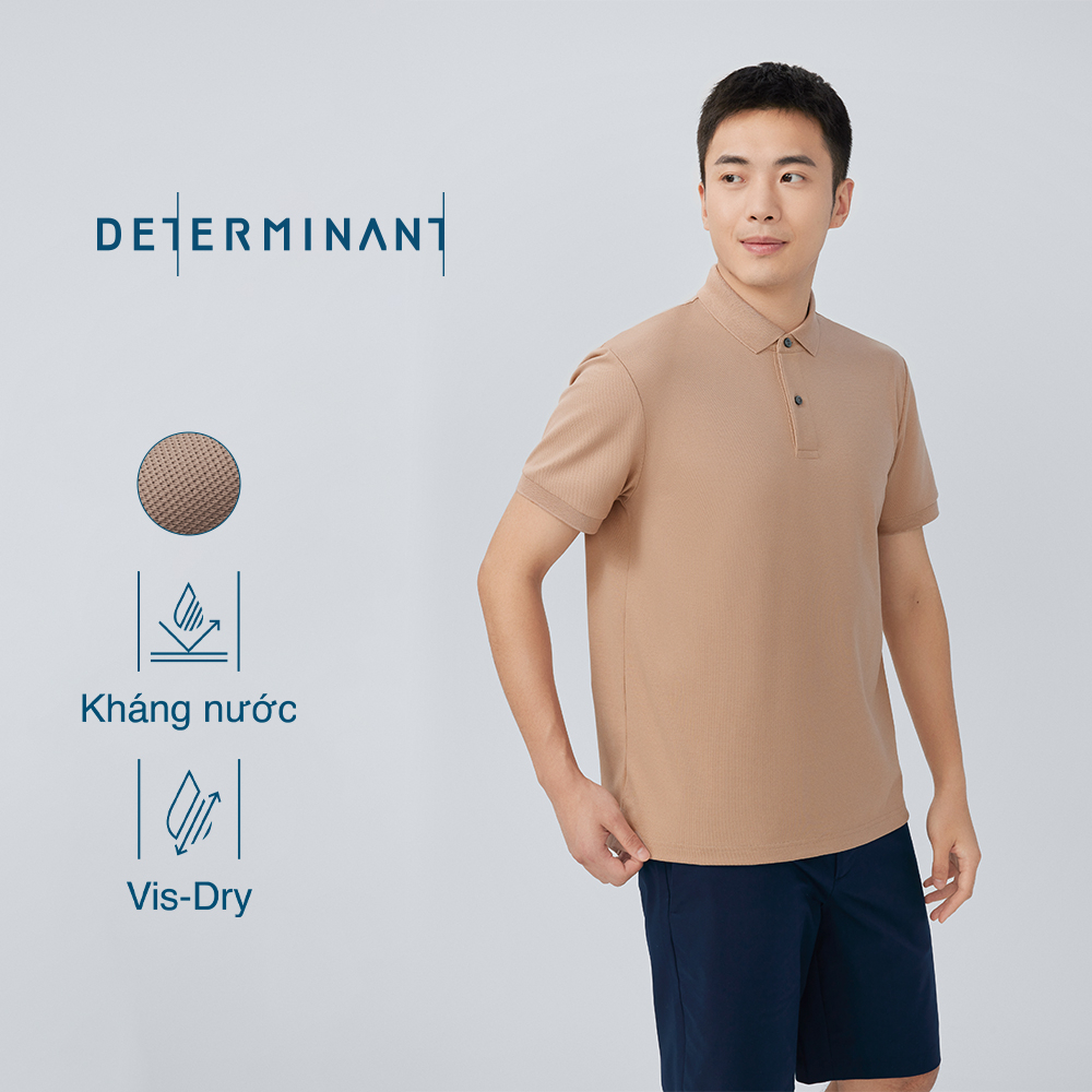 Áo thun nam Polo Pique thấm hút tối đa thương hiệu Determinant - màu Khaki [P01]