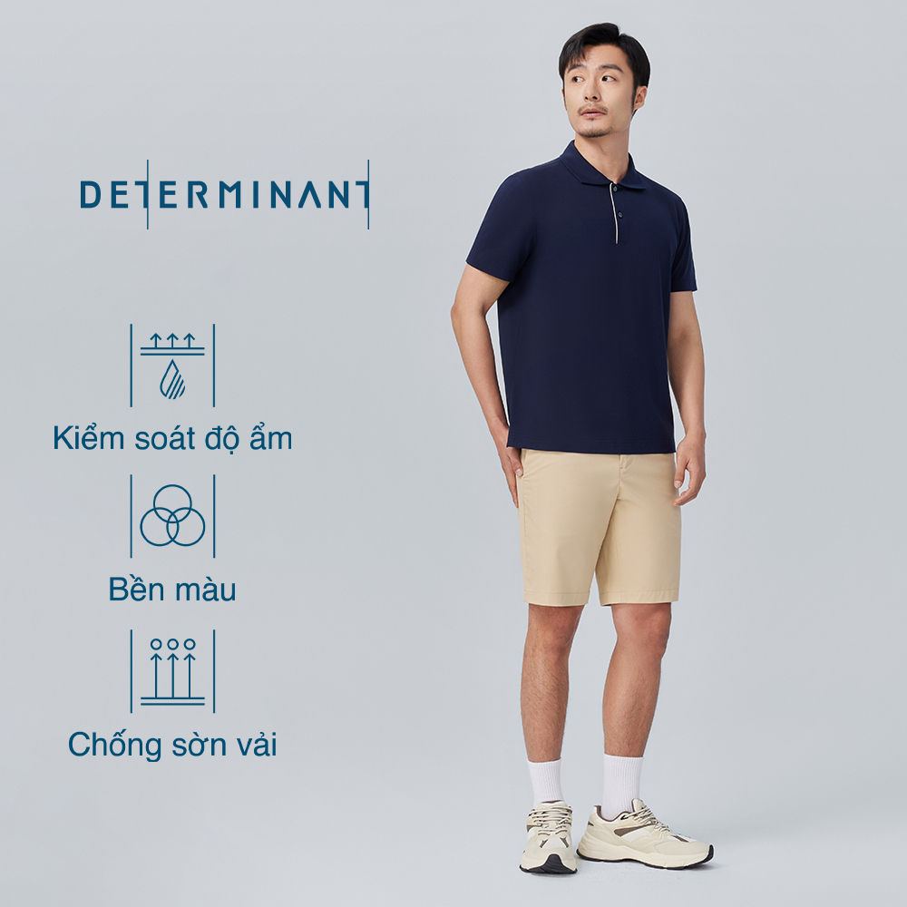 Áo thun nam Polo Instant Cool khô thoáng chống thấm nước thương hiệu Determinant - màu Xanh Navy [P06]