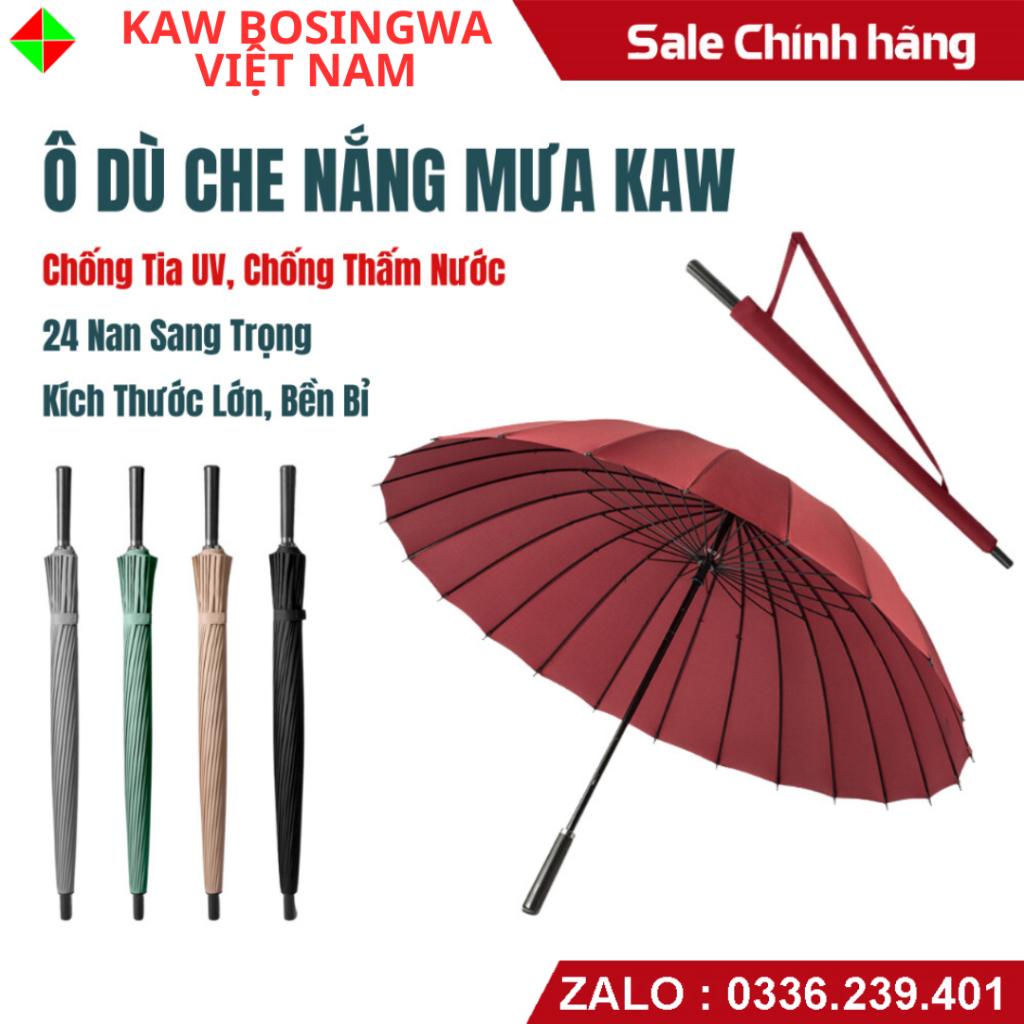 Ô Dù siêu to , Dù chính hãng KAW, 24 nan, Siêu To Cỡ Lớn Che Nắng Mưa, Chống Tia UV, miễn phí vận chuyển