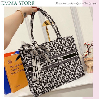 Túi xách nữ công sở- giỏ xách họa tiết thổ cẩm-di.or-kèm khăn ❣ ❣để được laptop -size 36 - - ❣có ảnh thật