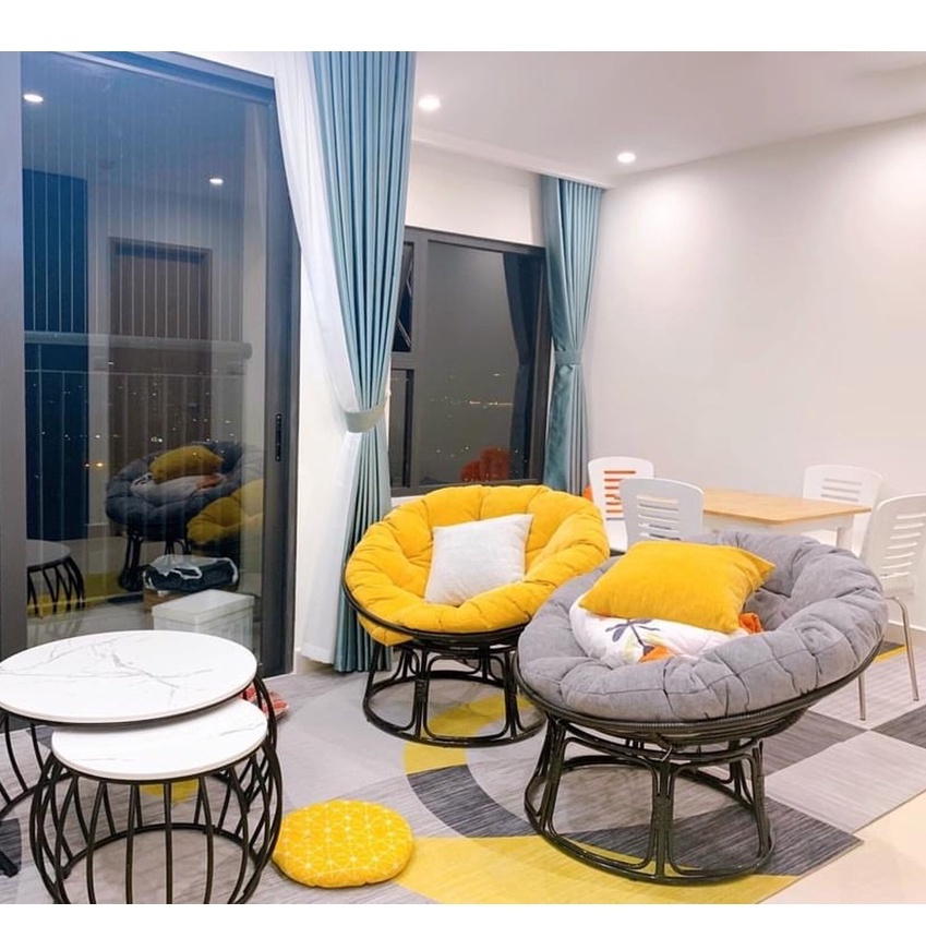 [ Ảnh thật] Ghế lười tựa lưng - Ghế thư giãn xoay 360 độ Papasan kèm đệm cao cấp nhiều màu sắc lựa chọn | BigBuy360 - bigbuy360.vn