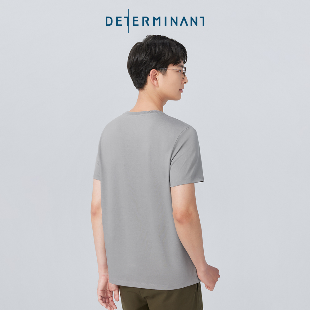 Áo thun nam Jersey Cotton khô thoáng thấm hút thương hiệu Determinant - màu Xám [DETT01]