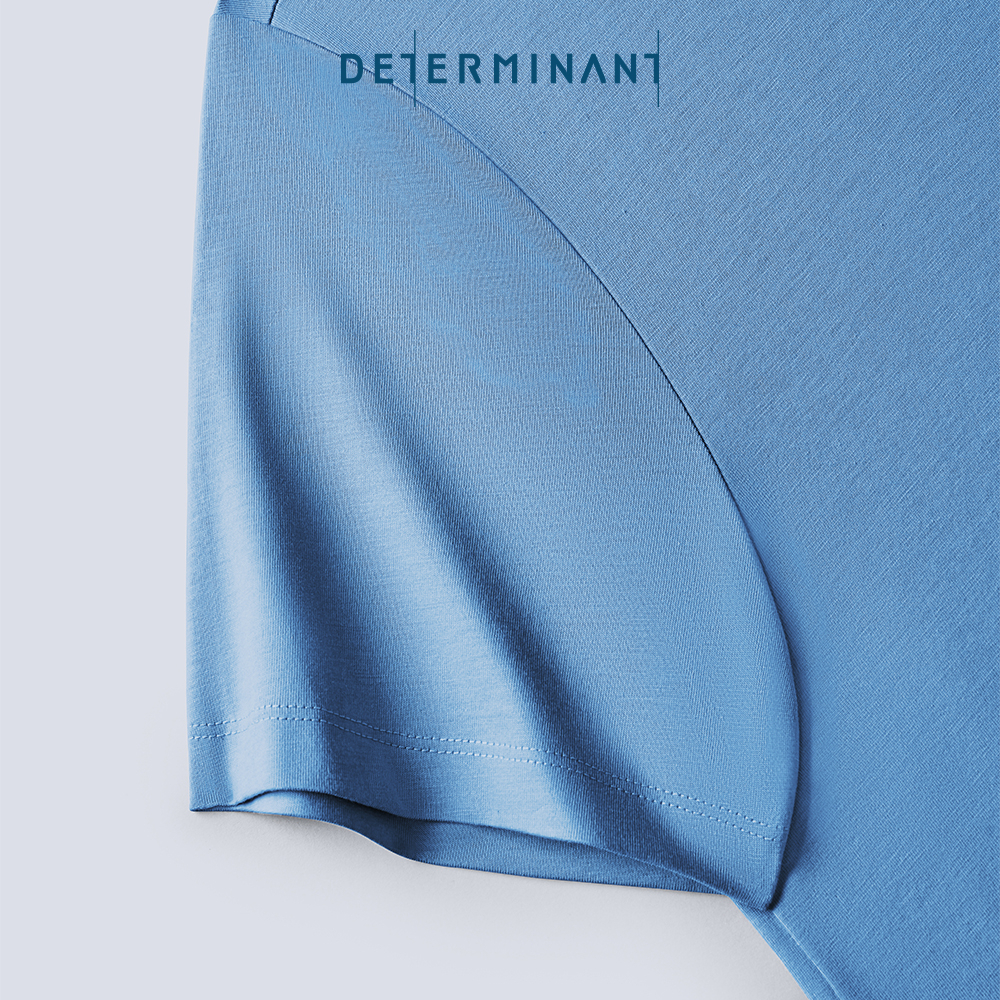 Áo thun nam Jersey Cotton thấm hút thoáng mát thương hiệu Determinant - màu Xanh huyền bí [T01]