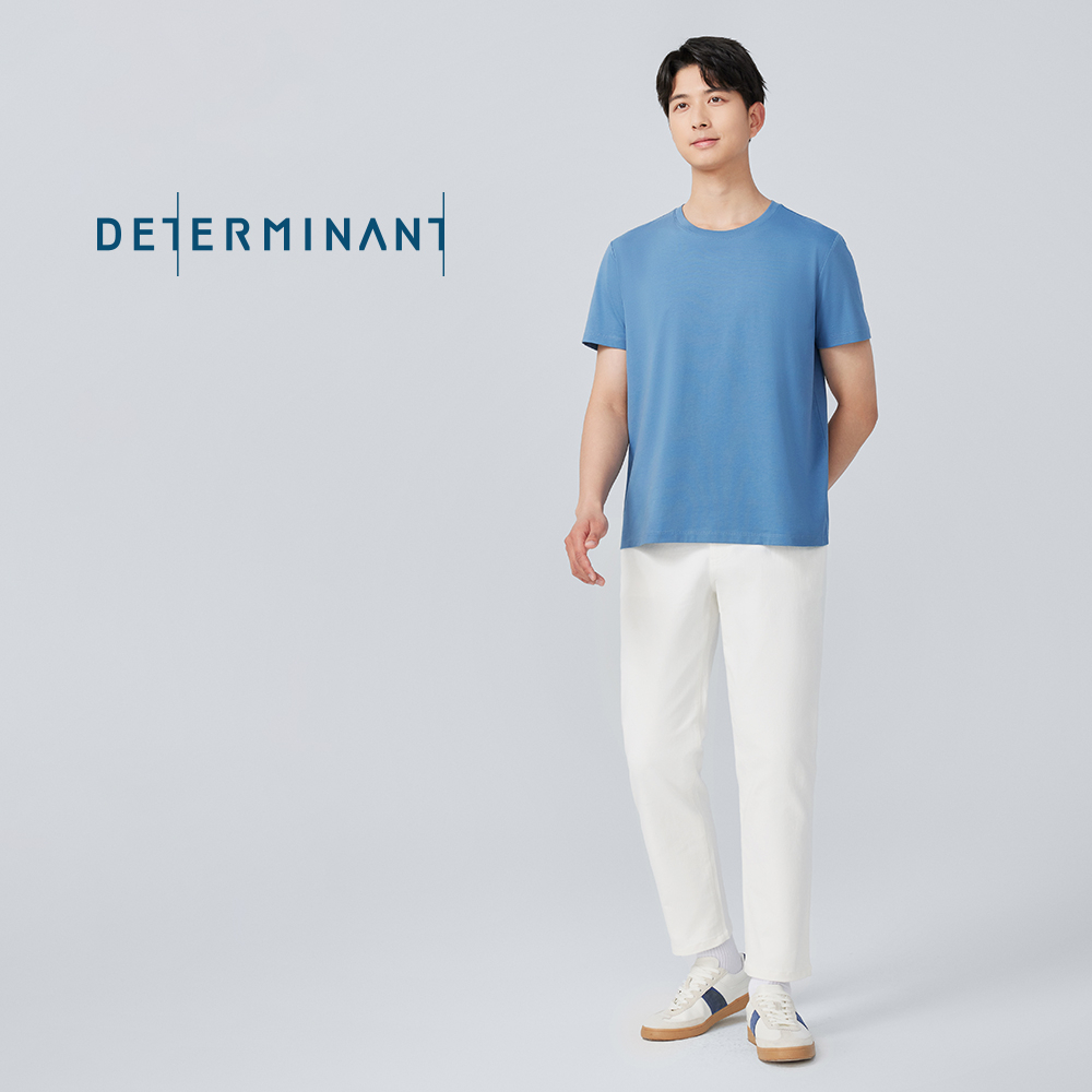 Áo thun nam Jersey Cotton thấm hút thoáng mát thương hiệu Determinant - màu Xanh huyền bí [T01]