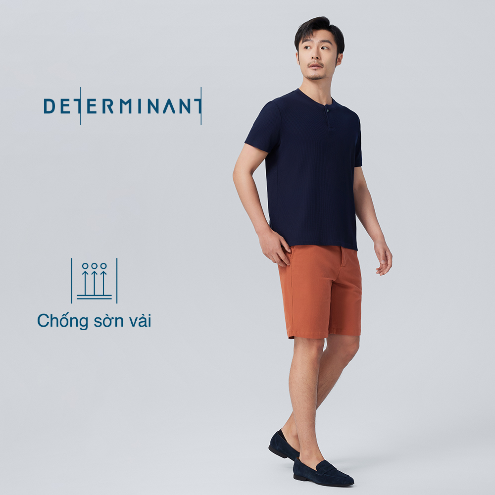 Áo thun nam Cotton Wicking thấm hút tốt chống sờn vải thương hiệu Determinant - màu Xanh Navy [T07]