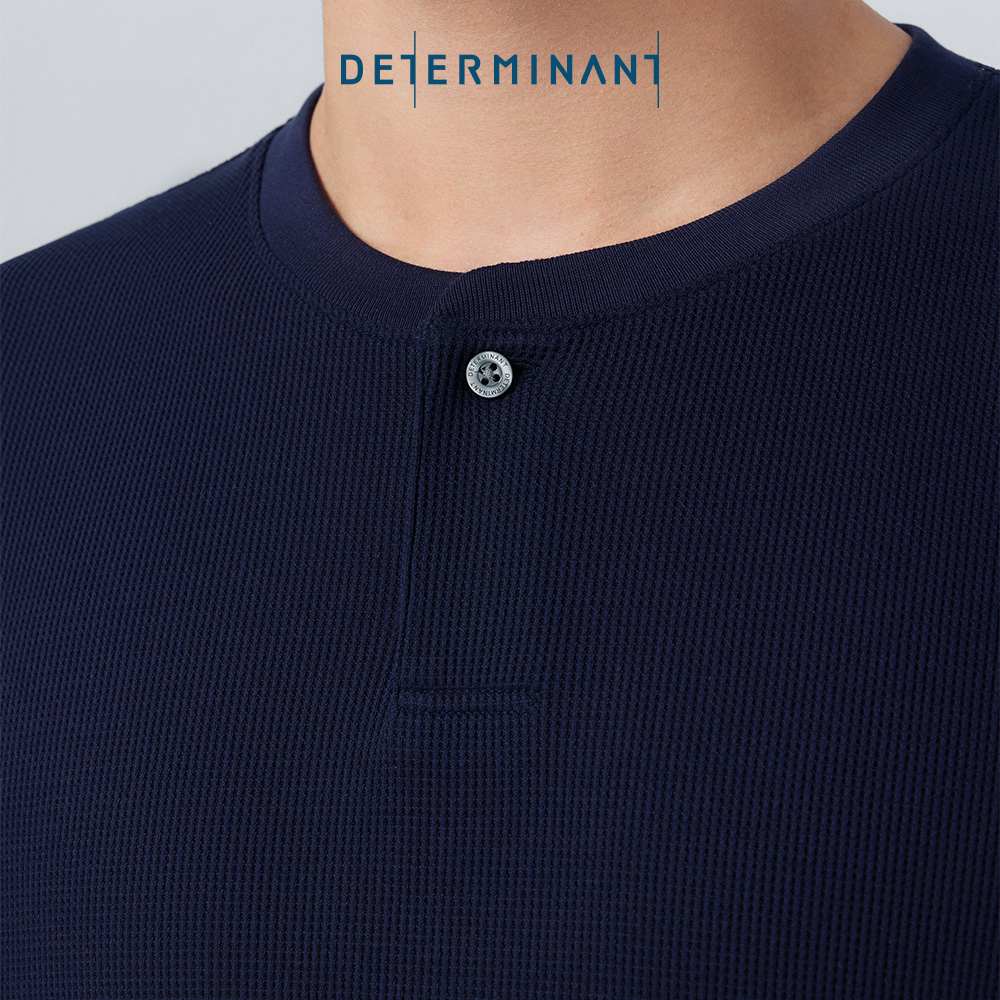 Áo thun nam Cotton Wicking thấm hút tốt chống sờn vải thương hiệu Determinant - màu Xanh Navy [T07]