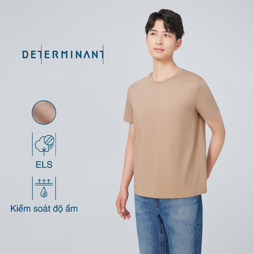 Áo thun nam Jersey Cotton khô thoáng thấm hút thương hiệu Determinant - màu Khaki [DETT01]